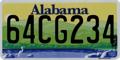 AL license plate 64CG234