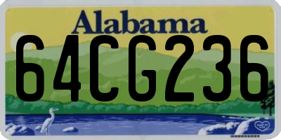 AL license plate 64CG236