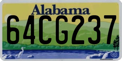 AL license plate 64CG237