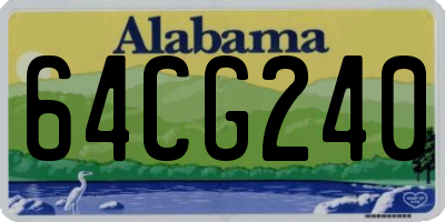 AL license plate 64CG240