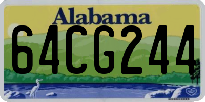 AL license plate 64CG244