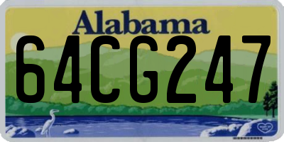 AL license plate 64CG247