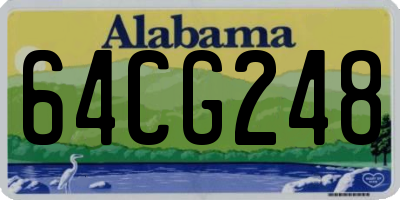 AL license plate 64CG248