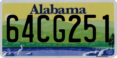 AL license plate 64CG251
