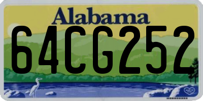 AL license plate 64CG252