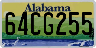 AL license plate 64CG255