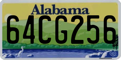 AL license plate 64CG256