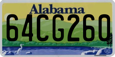 AL license plate 64CG260