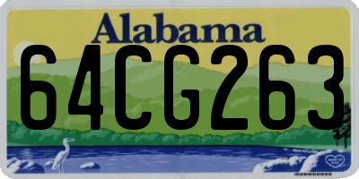 AL license plate 64CG263