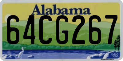AL license plate 64CG267