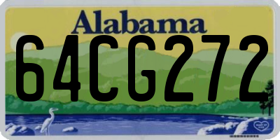 AL license plate 64CG272