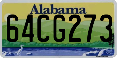 AL license plate 64CG273