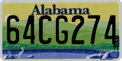AL license plate 64CG274