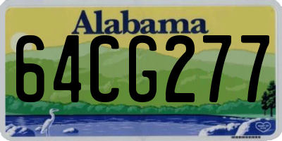 AL license plate 64CG277
