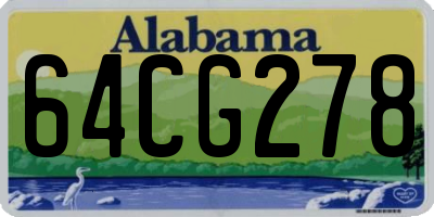 AL license plate 64CG278