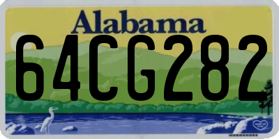 AL license plate 64CG282