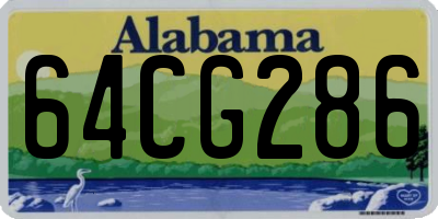 AL license plate 64CG286