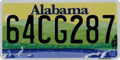 AL license plate 64CG287
