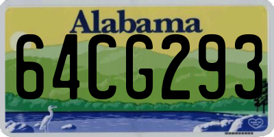 AL license plate 64CG293
