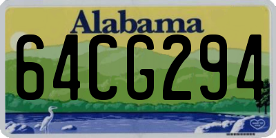 AL license plate 64CG294