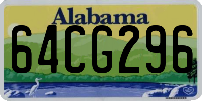 AL license plate 64CG296