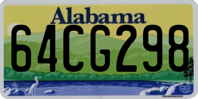 AL license plate 64CG298