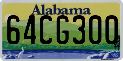 AL license plate 64CG300