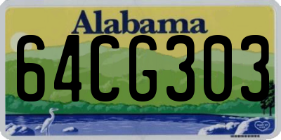 AL license plate 64CG303