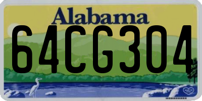 AL license plate 64CG304