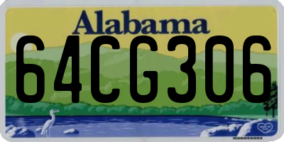 AL license plate 64CG306