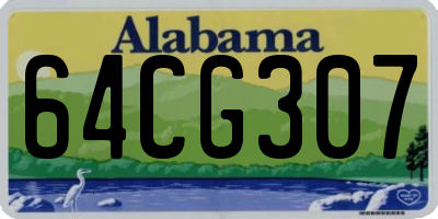 AL license plate 64CG307