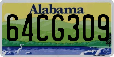 AL license plate 64CG309