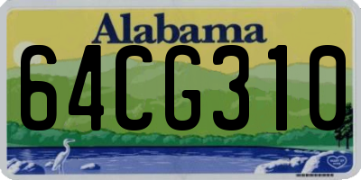 AL license plate 64CG310
