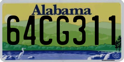 AL license plate 64CG311