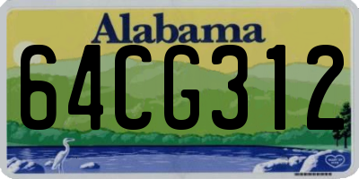 AL license plate 64CG312