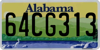 AL license plate 64CG313