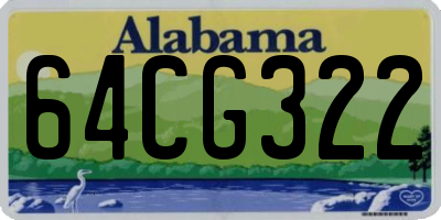 AL license plate 64CG322