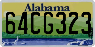 AL license plate 64CG323