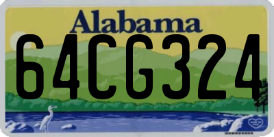 AL license plate 64CG324