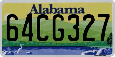 AL license plate 64CG327