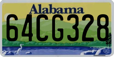 AL license plate 64CG328