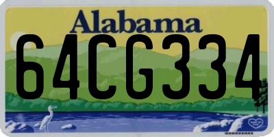 AL license plate 64CG334