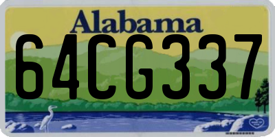 AL license plate 64CG337