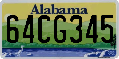 AL license plate 64CG345
