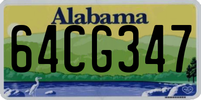 AL license plate 64CG347