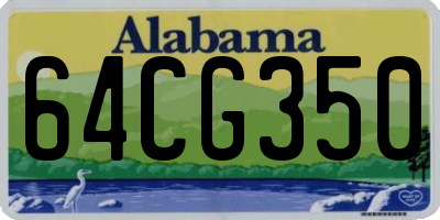 AL license plate 64CG350