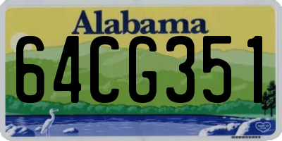 AL license plate 64CG351