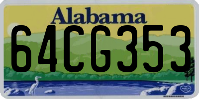 AL license plate 64CG353