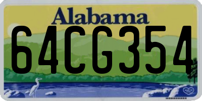 AL license plate 64CG354