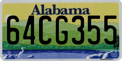 AL license plate 64CG355